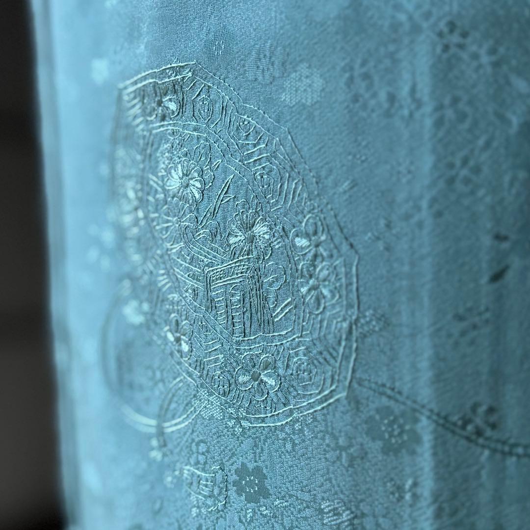 正絹汕頭刺繍訪問着4点フルセット◎全品未使用！コーディネート品格シリーズa15