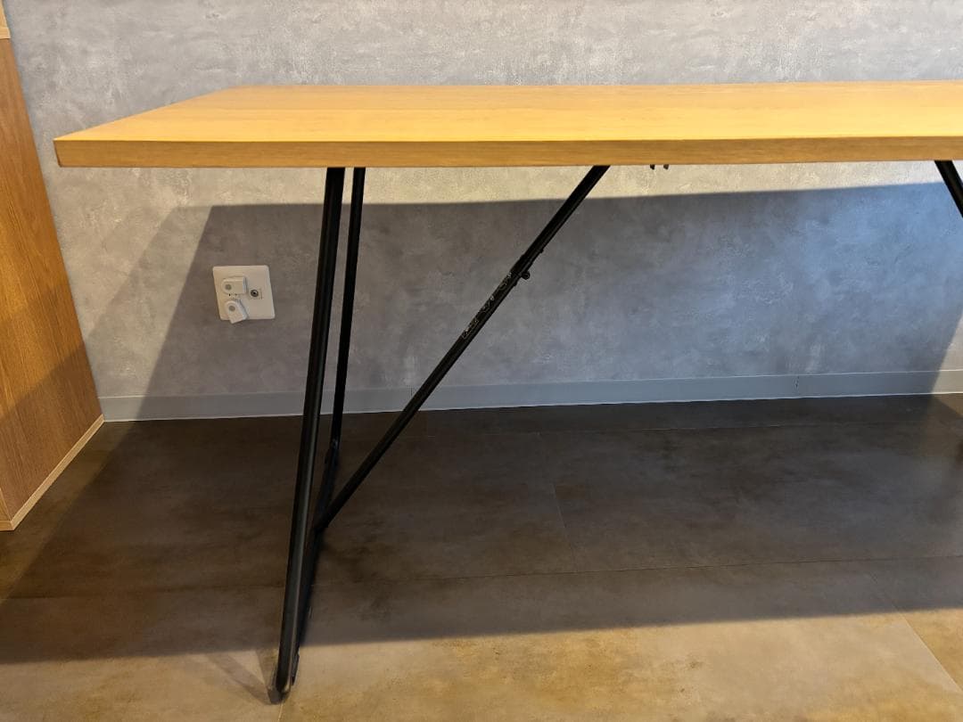 無印良品 木製折りたたみテーブル 幅160cm 奥行70 オーク材 美品