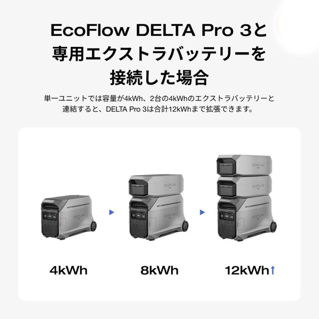 [新品] EcoFlow デルタプロ３専用エクストラバッテリー