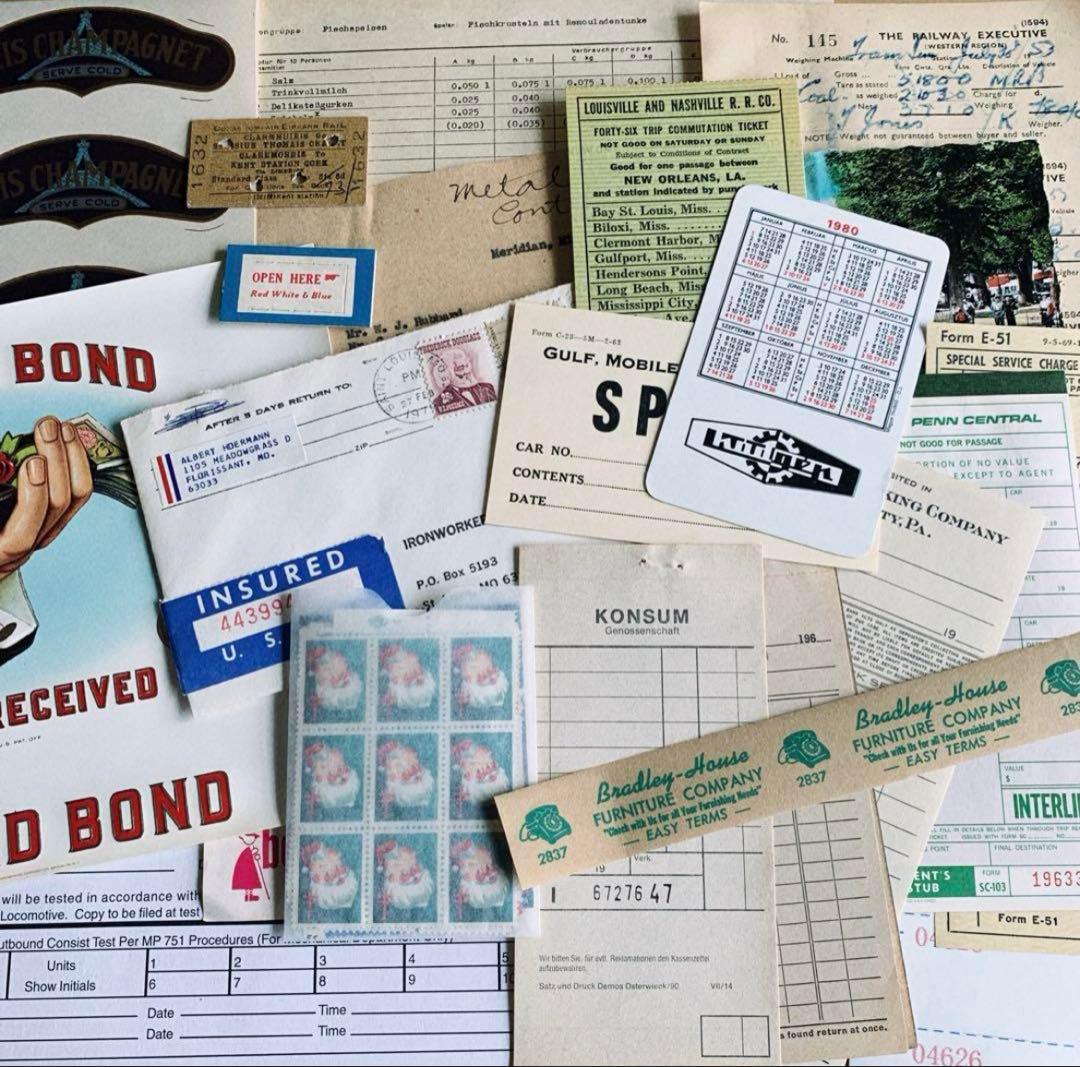 SALE！！★ 紙モノ詰め込みBOX ★ 60サイズ　海外 紙もの ヴィンテージ