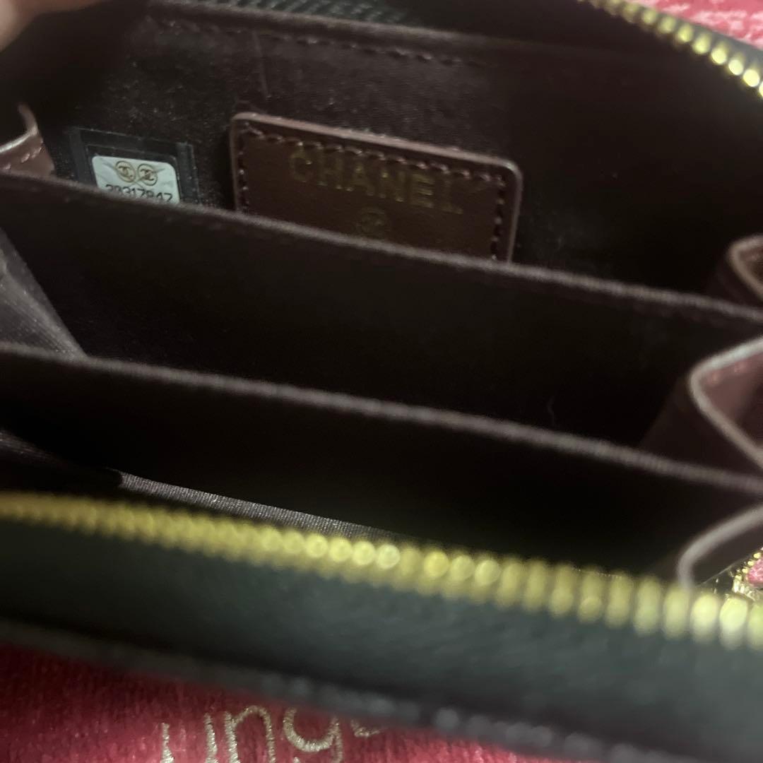 【美品】CHANEL ブラック キャビアスキン ケース