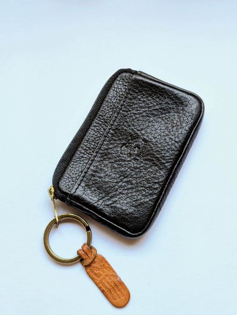 イルビゾンテ IL BISONTE ケース キーリング ブラック 男女兼用