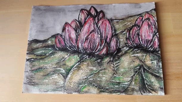 水墨絵画【蓮】