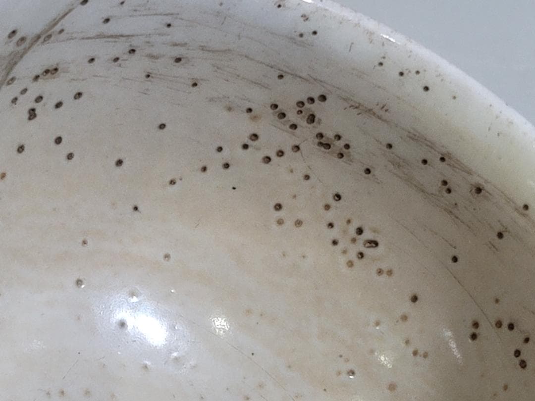 茶道具 元賓焼 纏枝蓮花紋 茶碗 古美術 DT416