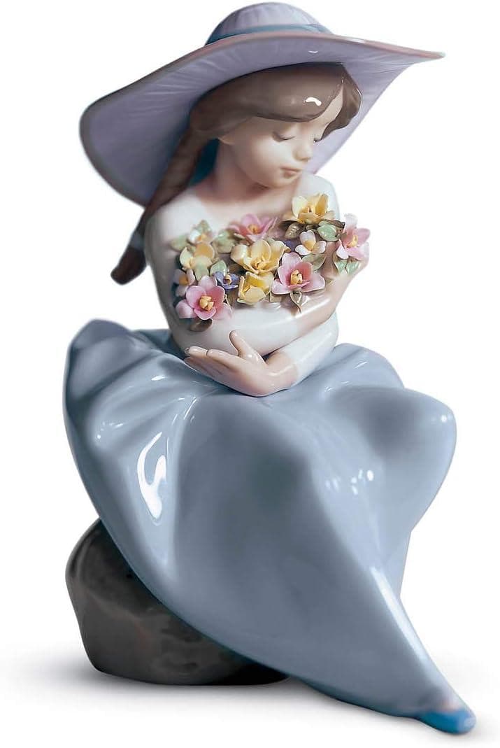 LLADRO リヤドロ 磁器人形 花の香りに包まれて 高級ブランドオブジェ 美品