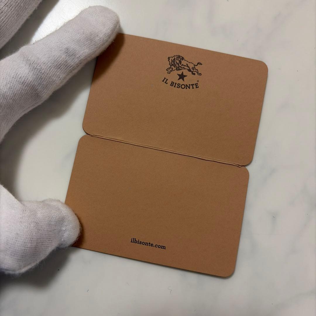 【新品未使用】IL BISONTE イルビゾンテ 牛革 二つ折り財布 イタリア製