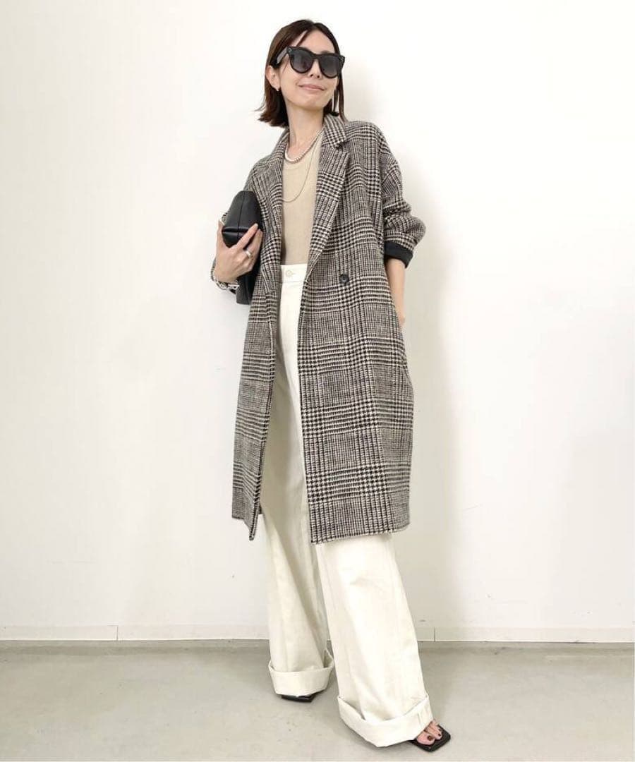 LAppartement アパルトモンLISIERE CHECK W COAT