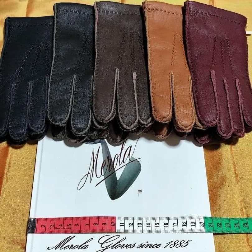 最終 今季 メローラ ディア黒 ライニングなし 革手袋 グローブ MEROLA
