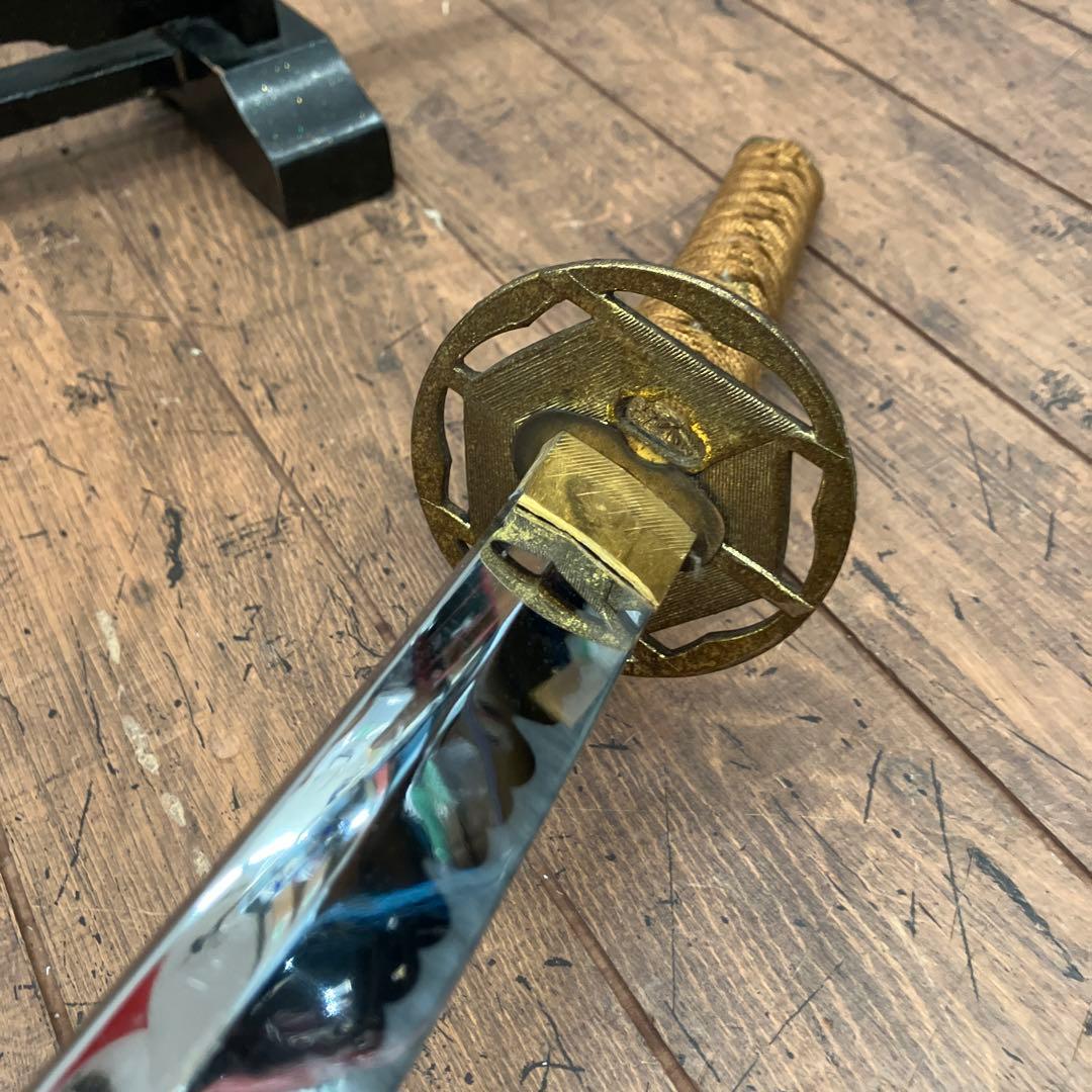 日本刀 模造品２本 模造刀 刀 武士 江戸 侍 台付 剣 希少 模擬刀 刀置き