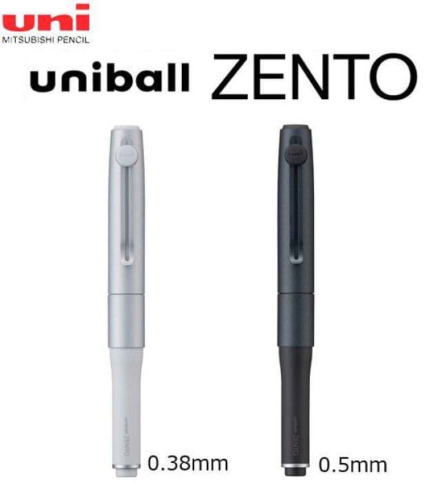 ユニボール zento ゼント シグニチャー ブラック シルバー 2本セット