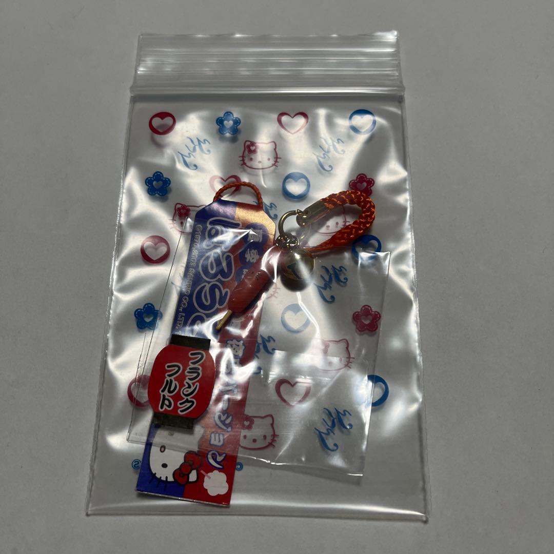 【激レア】夏季限定 夜店バージョン フランクフルト キティ根付け ストラップ