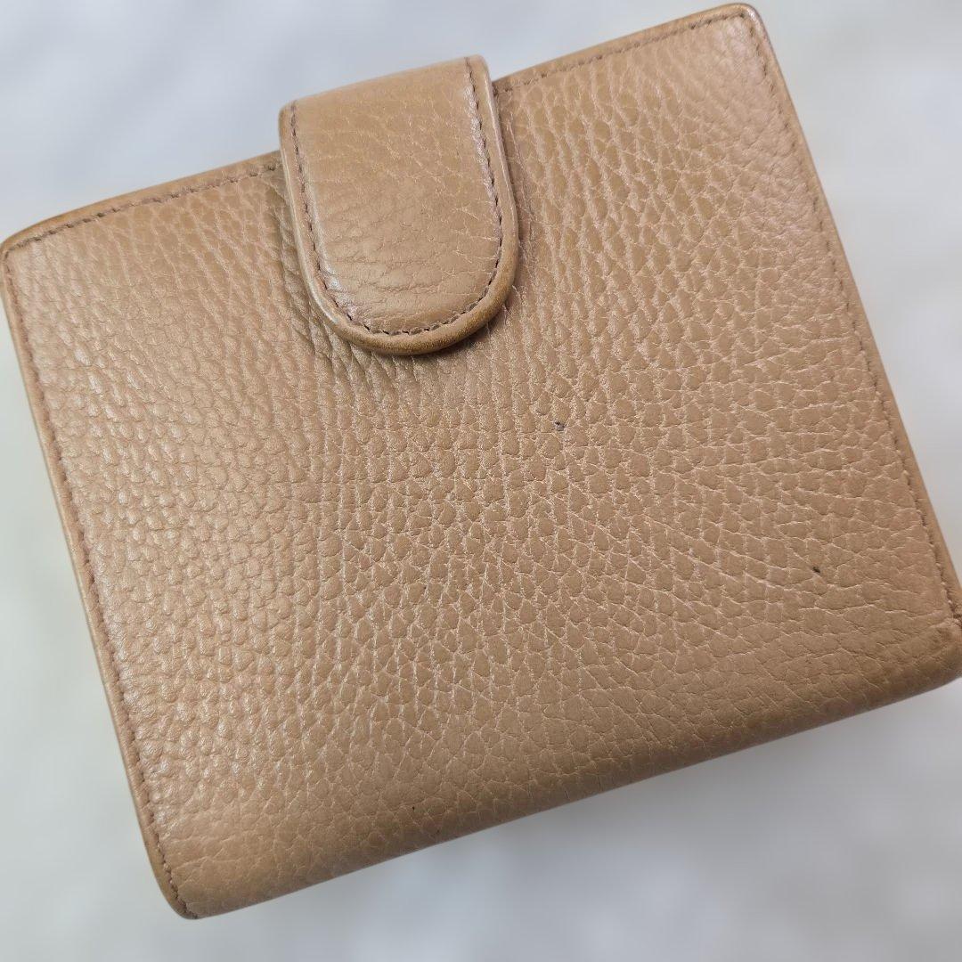 GUCCI グッチ　ベージュ インターロッキングG 2つ折り財布