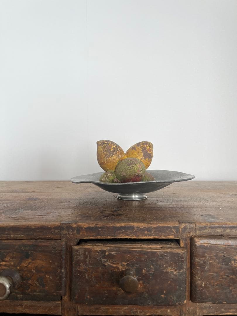 アンティーク　フランス　ピューター　皿