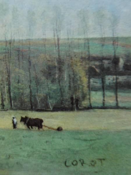 コロー、ラ・フェルテ・ミロンの風景、希少画集画、新品高級額、額装付