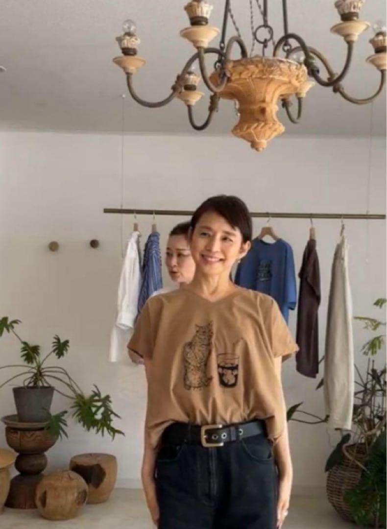 生活のたのしみ展　CLOTH&CROSS 猫イラスト 半袖　Tシャツ　石田ゆり子