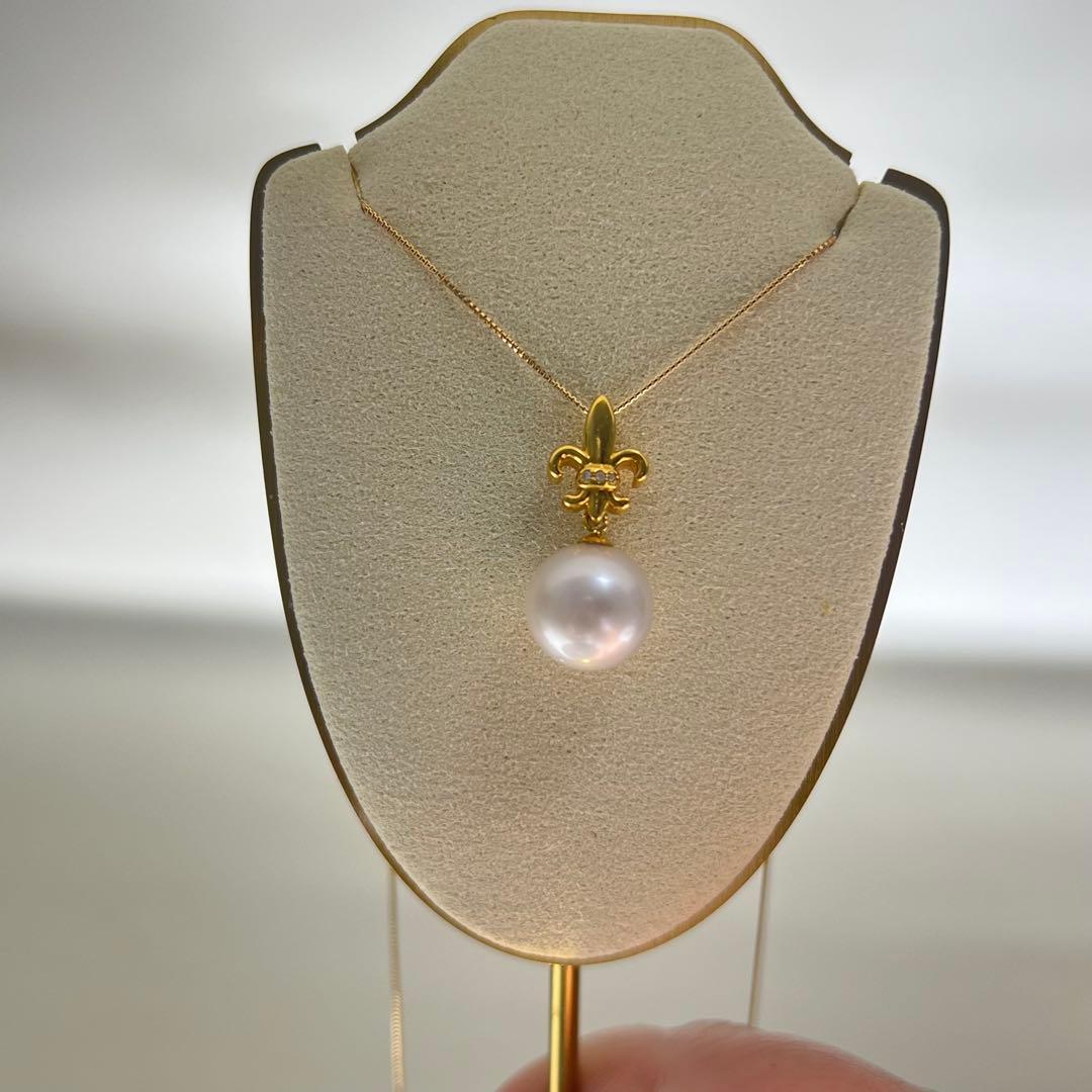 【新品】K18白蝶号真珠ペンダントトップ