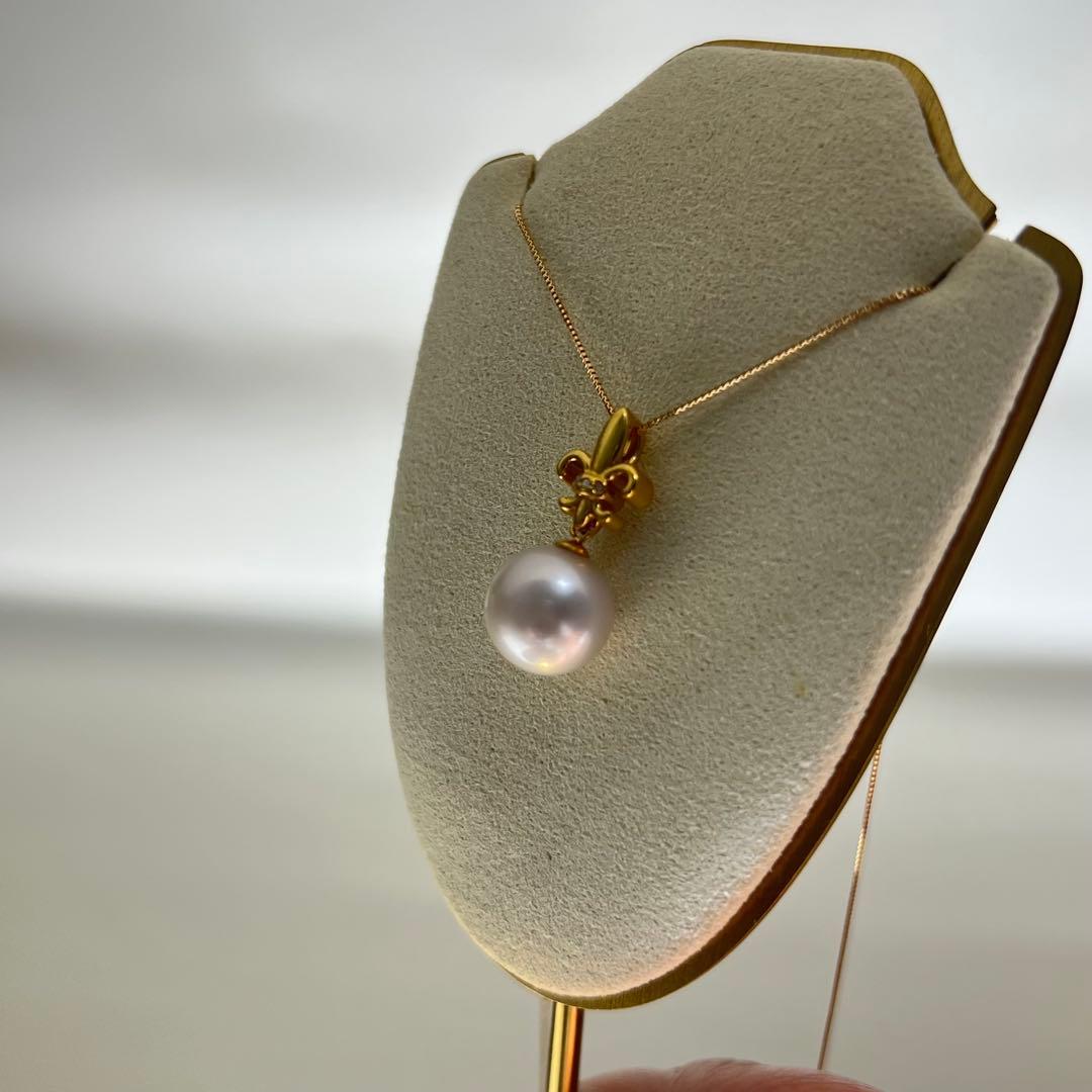 【新品】K18白蝶号真珠ペンダントトップ