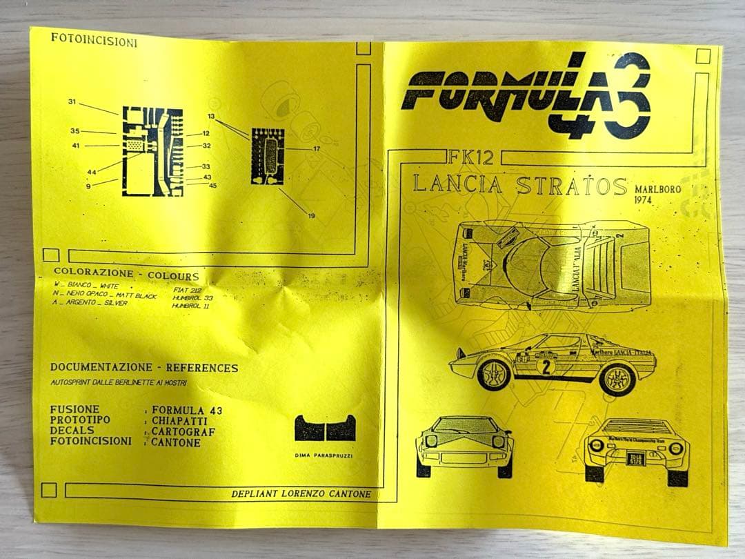1/43キット レーシング 43 ランチア ストラトス MARLBORO 74