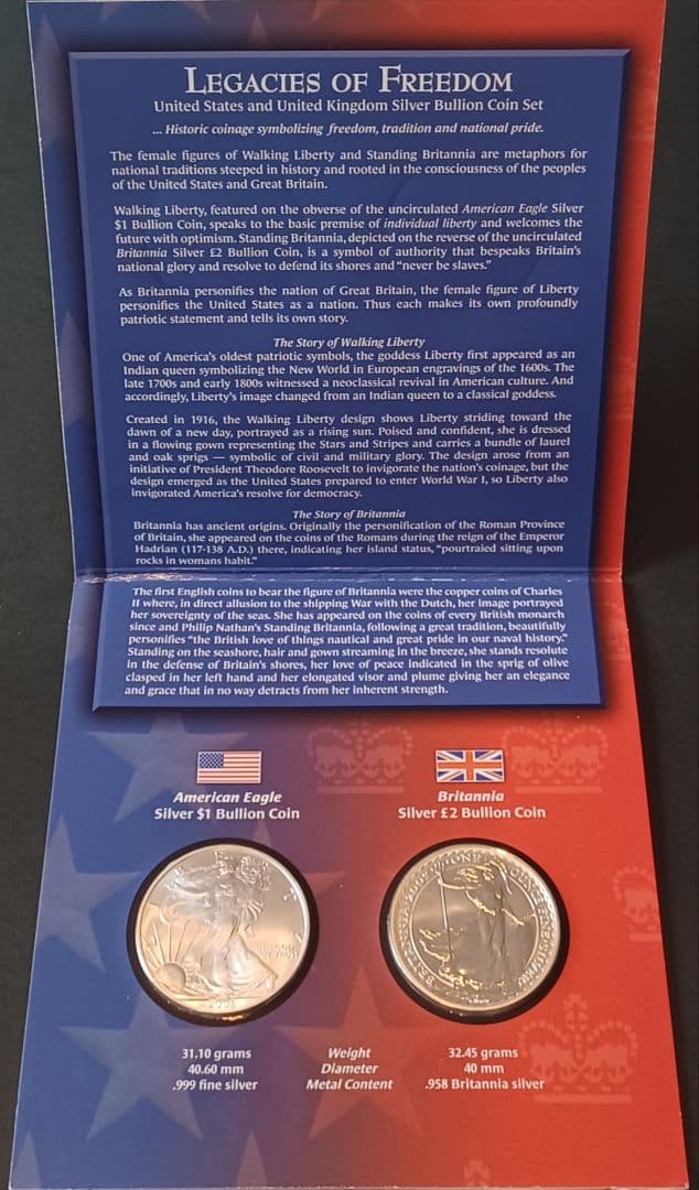 Legacies Of Freedom イーグル銀貨とブリタニア銀貨