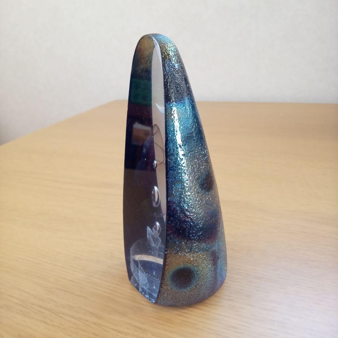 吹きガラスの名作　唯一無二　天才作家　野田雄一作　「天蒼」