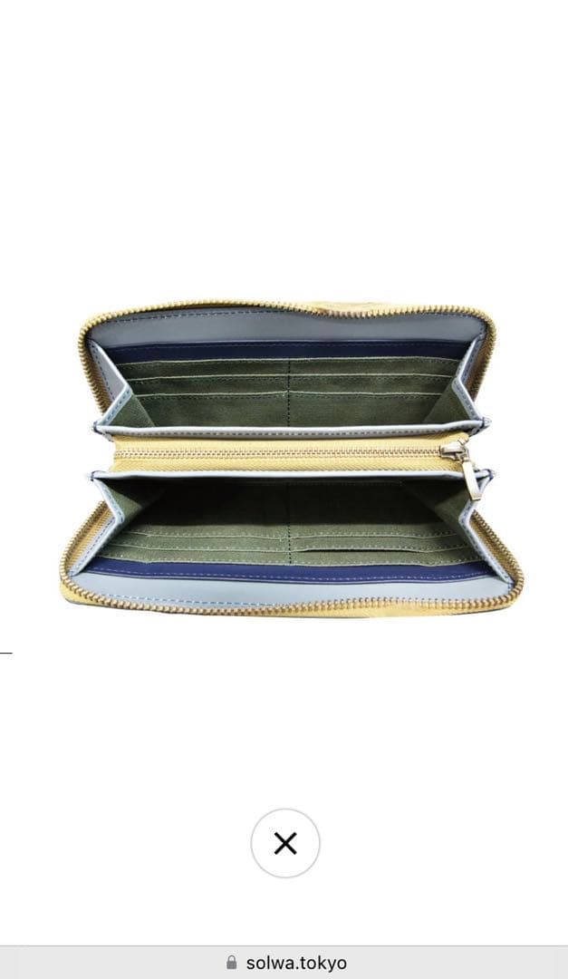 進撃の巨人 SOLWAコラボ レザーラウンドウォレット(長財布)グリーン