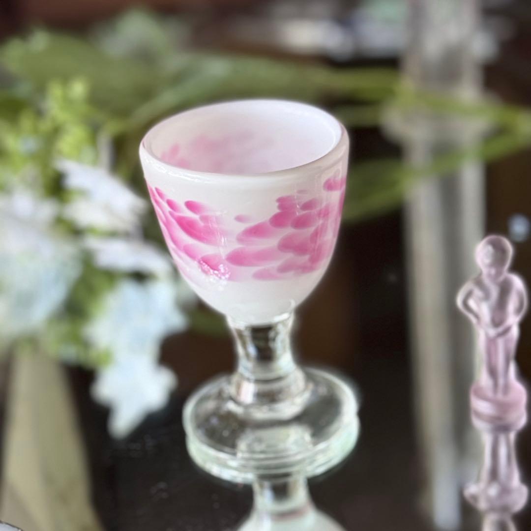 2165様感謝‼️氷コップ‼️かき氷召し上がれ‼️うす紅❌乳白　氷コップ 1客