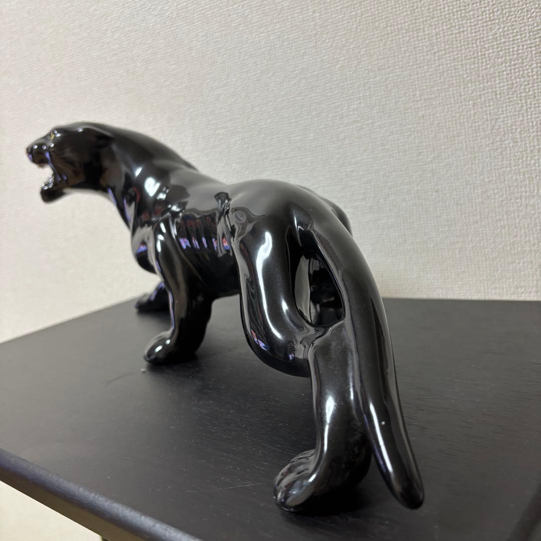 Vintage black panther ブラックパンサー　セラミック　置物