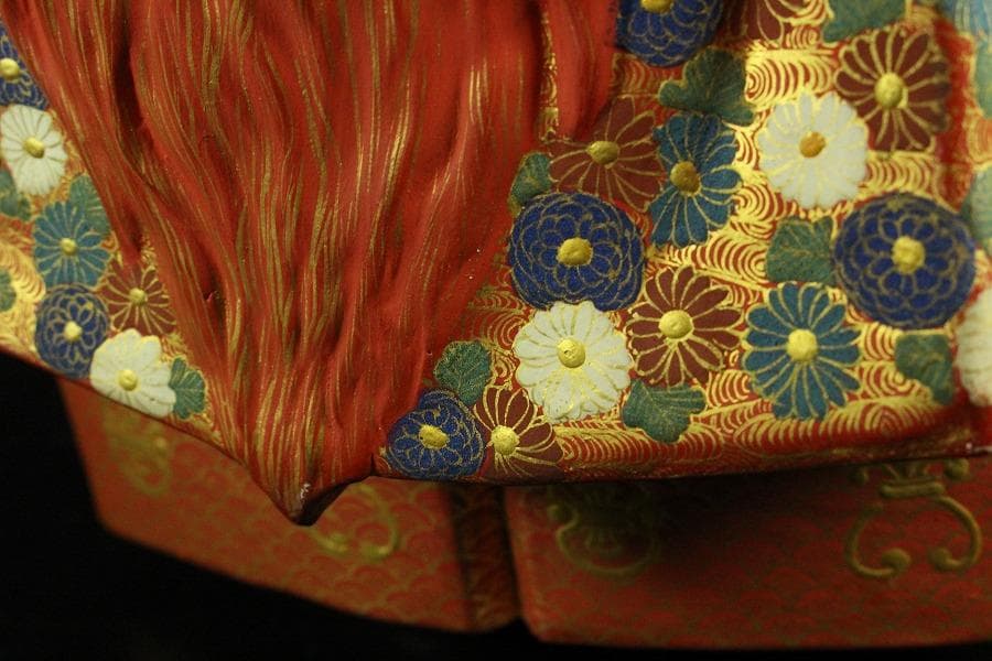 名工 初代 久世久宝作 猩々 置物 共箱 金銘(K-A224)