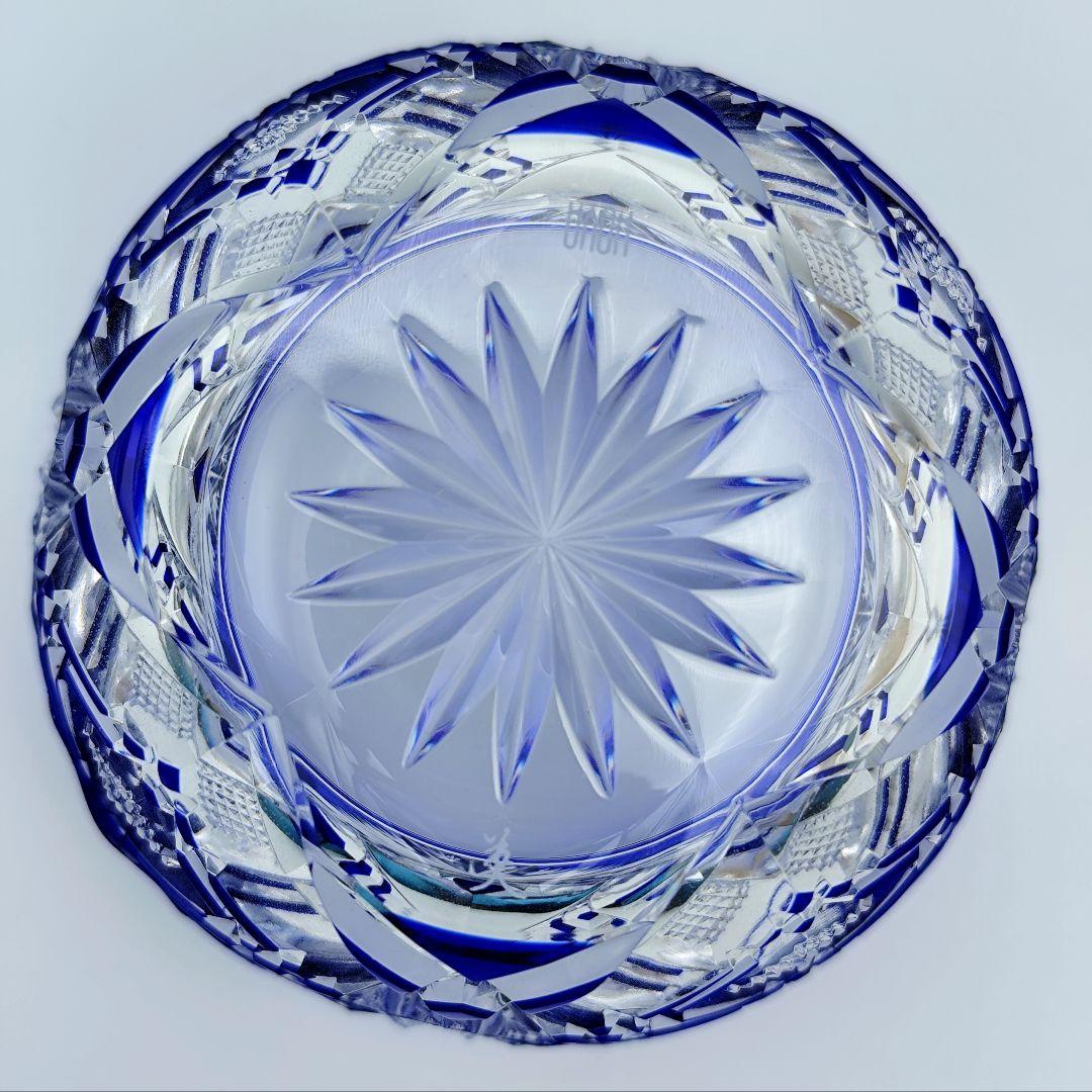 超希少品☆小林英夫 笹の葉切子鉢 遠藤兆映彫金蓋(切子、江戸切子、薩摩切子)