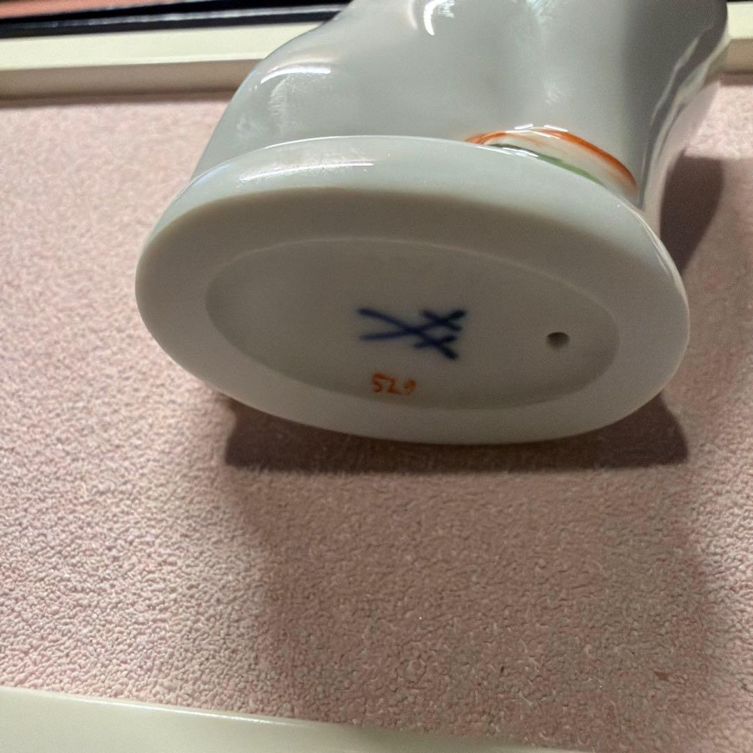 マイセン ミニ干支人形 卯(ウサギ)2体セット(台座付）