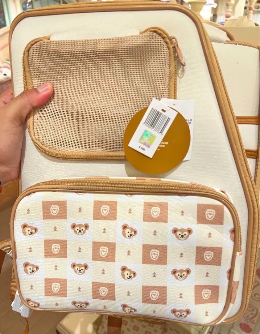 上海ディズニー　ダッフィー　ペットキャリーバッグ　猫　小型犬用