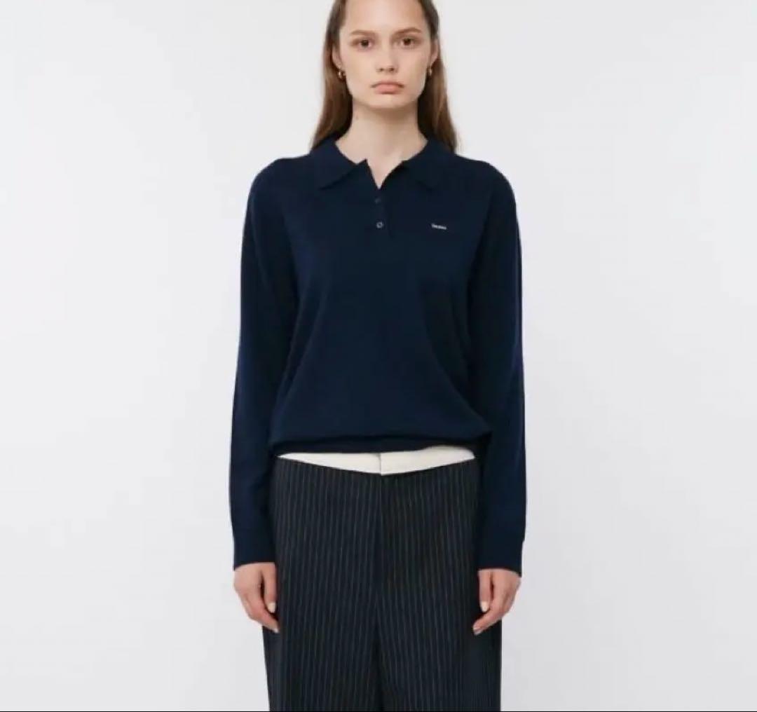 Gajess Kanon logo Polo Knit ネイビー 38