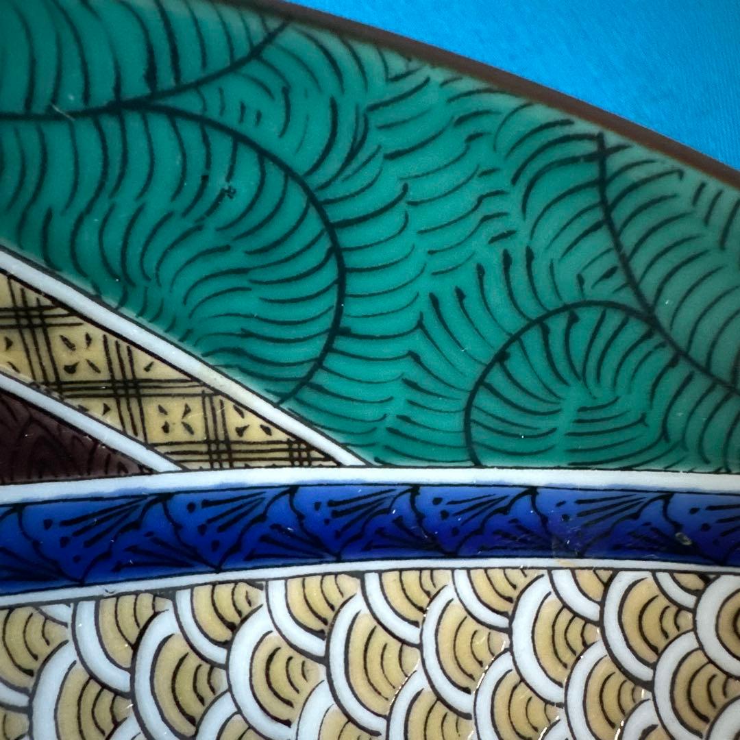 【HMZ680】九谷　角福　皿　飾り皿　長期保管品