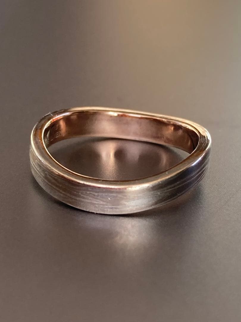 は*認様 【杢目金屋 】K18/SVマリッジリング　結婚指輪　伝統工芸手法　木目