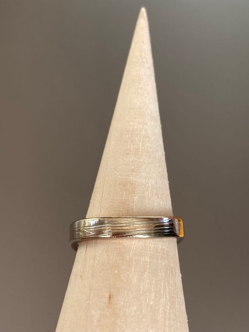 は*認様 【杢目金屋 】K18/SVマリッジリング　結婚指輪　伝統工芸手法　木目