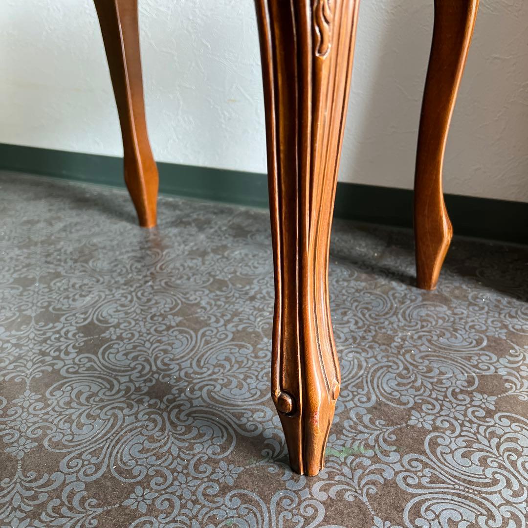 k523r108 クラシカルスツール オットマン エレガントなベロア座面 木製脚