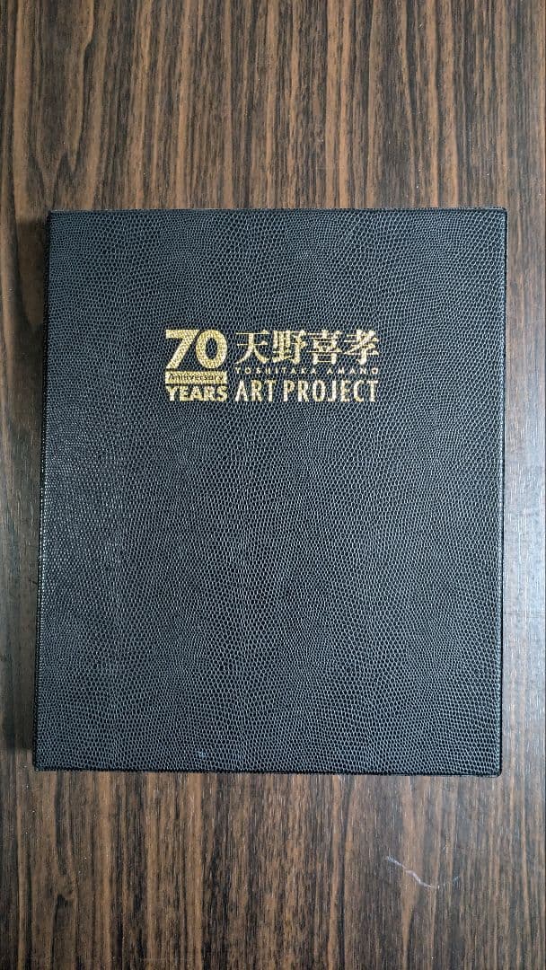 天野喜孝 サイン + 13 イラスト + クリアファイル ホルダー