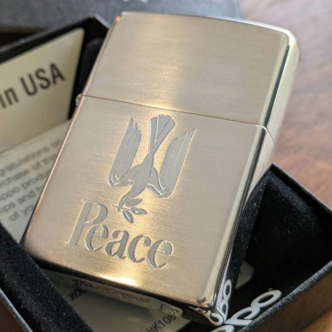 【新品】ピース Peaceロゴ シルバー Zippo