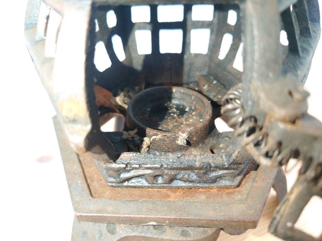 ★昭和レトロ 六角傘 鉄灯籠★古鉄 錆あり 古道具 アンティーク 吊り/置き