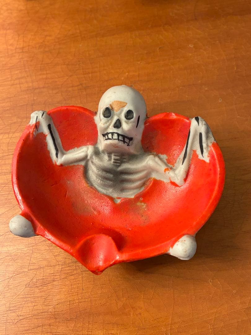 ビンテージ50s スカル　髑髏　骸骨　灰皿　ネイバーフッド　ミッドセンチュリー