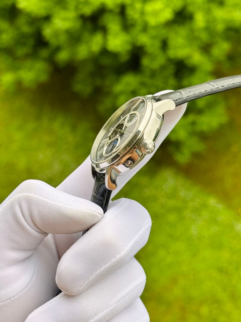 自動巻き時計 スケルトン ブラック