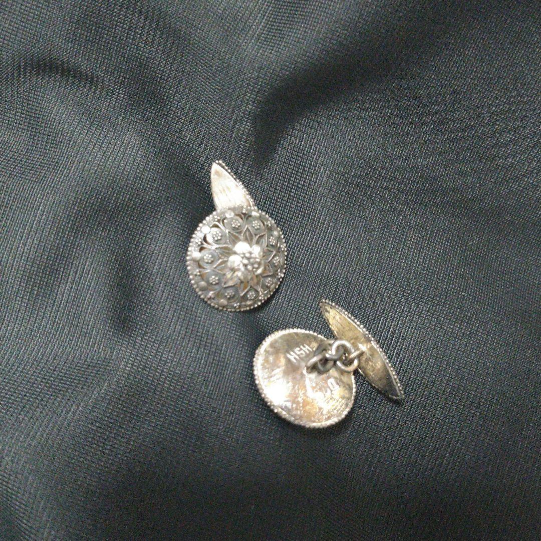 ヴィンテージ　シルバー　HSN 800 バリ　インドネシア カフスボタン　レア