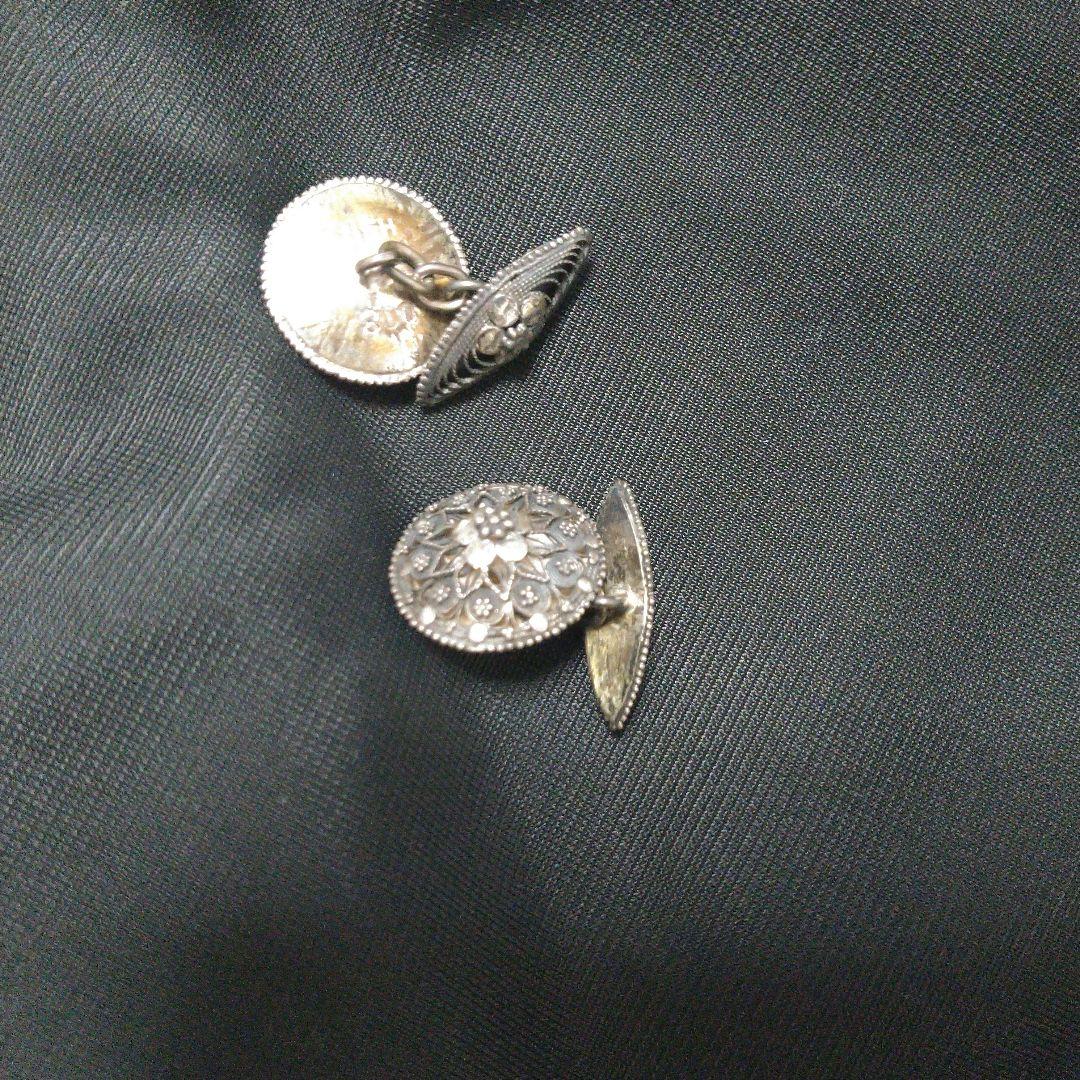 ヴィンテージ　シルバー　HSN 800 バリ　インドネシア カフスボタン　レア
