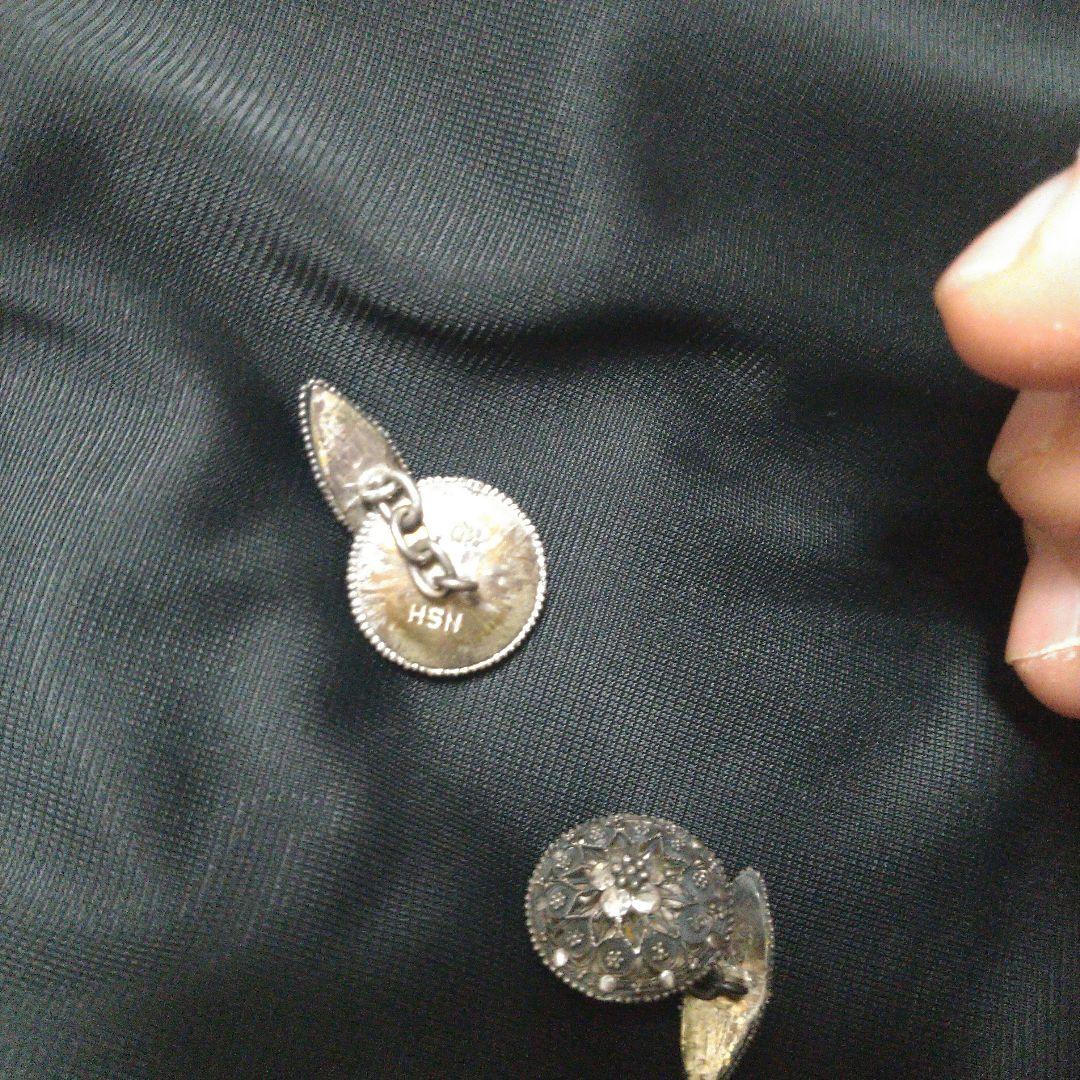 ヴィンテージ　シルバー　HSN 800 バリ　インドネシア カフスボタン　レア