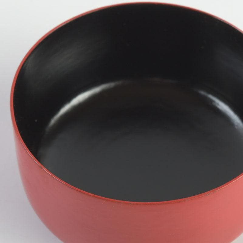 茶道具　井筒寛斎造　朱塗　長棗　共箱　V　9503