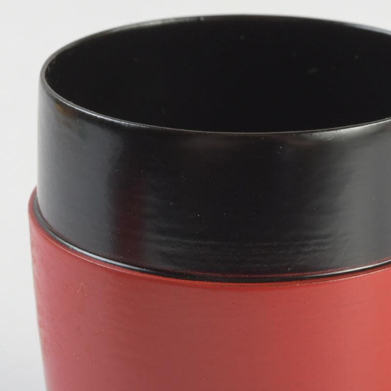 茶道具　井筒寛斎造　朱塗　長棗　共箱　V　9503