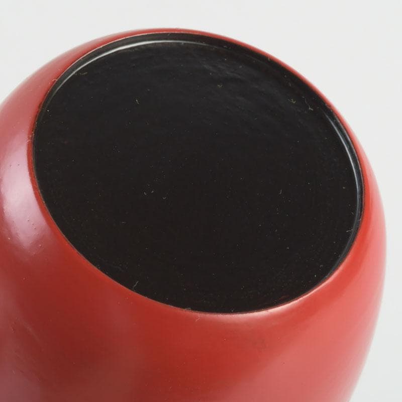 茶道具　井筒寛斎造　朱塗　長棗　共箱　V　9503