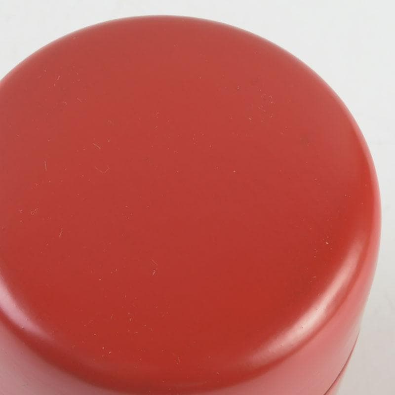 茶道具　井筒寛斎造　朱塗　長棗　共箱　V　9503