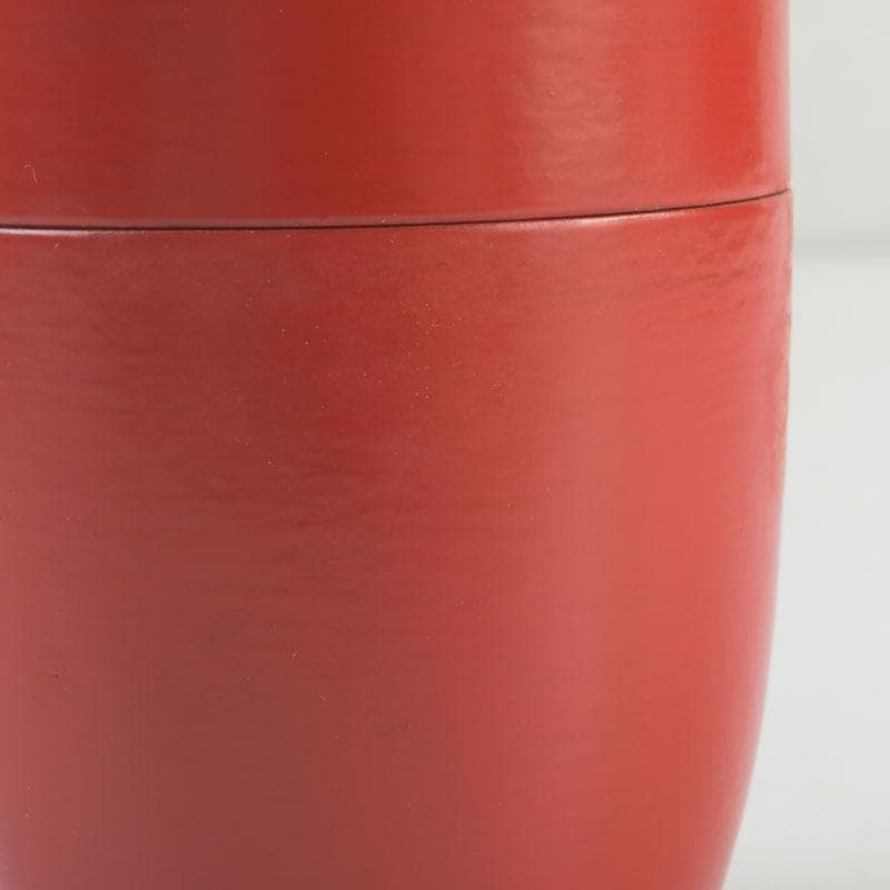 茶道具　井筒寛斎造　朱塗　長棗　共箱　V　9503