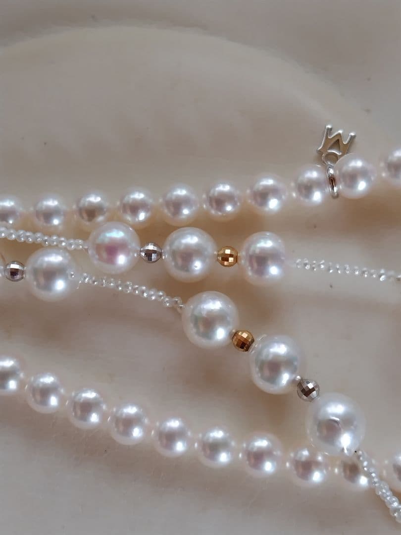 アコヤ真珠、あこや砂芥子パールのオメガ風ネックレス